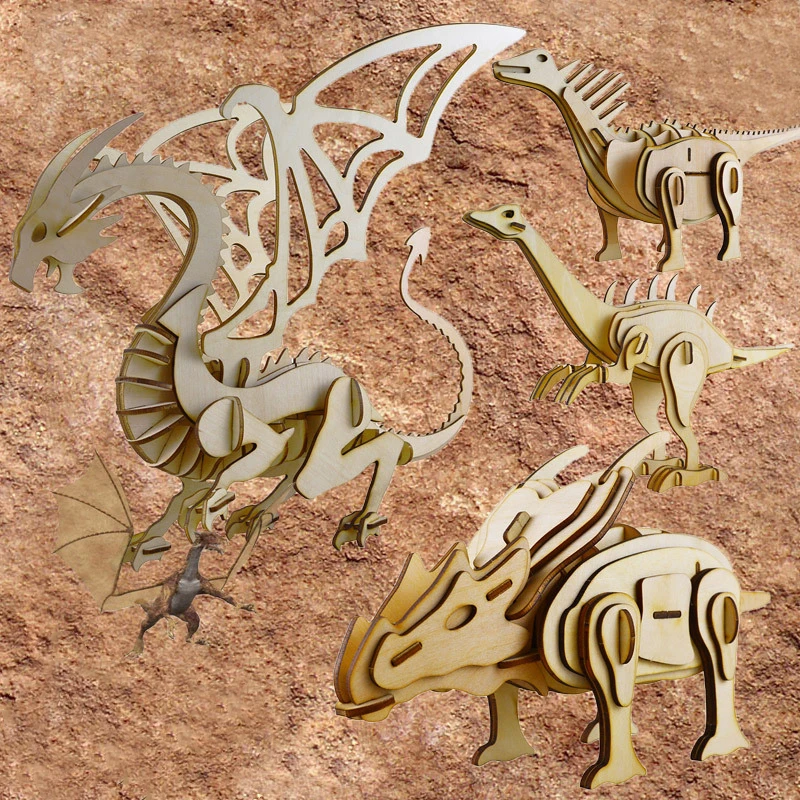 Большая модель 3d графический деревянный ручной ход трехмерный зигзаг