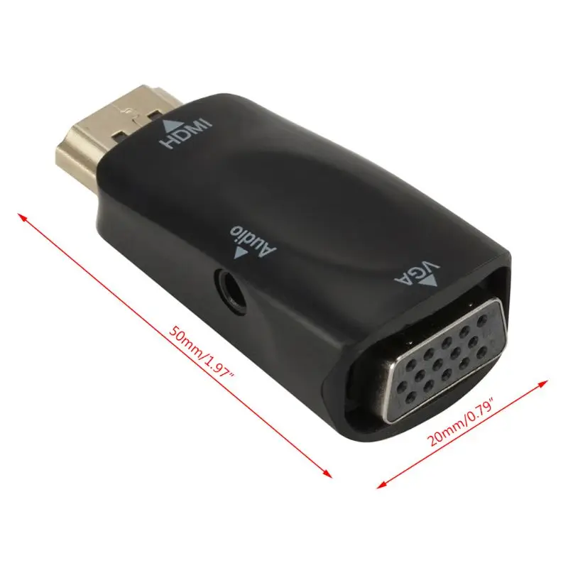 HDMI к VGA адаптер аудио кабель конвертер мужчин и женщин HD 1080P для ПК ноутбука ТВ