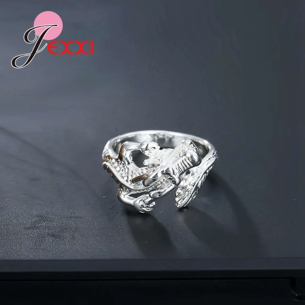 Женское вечерние ЦО из серебра 925 пробы с драконом|fashion rings for women|rings womendesigner ring |