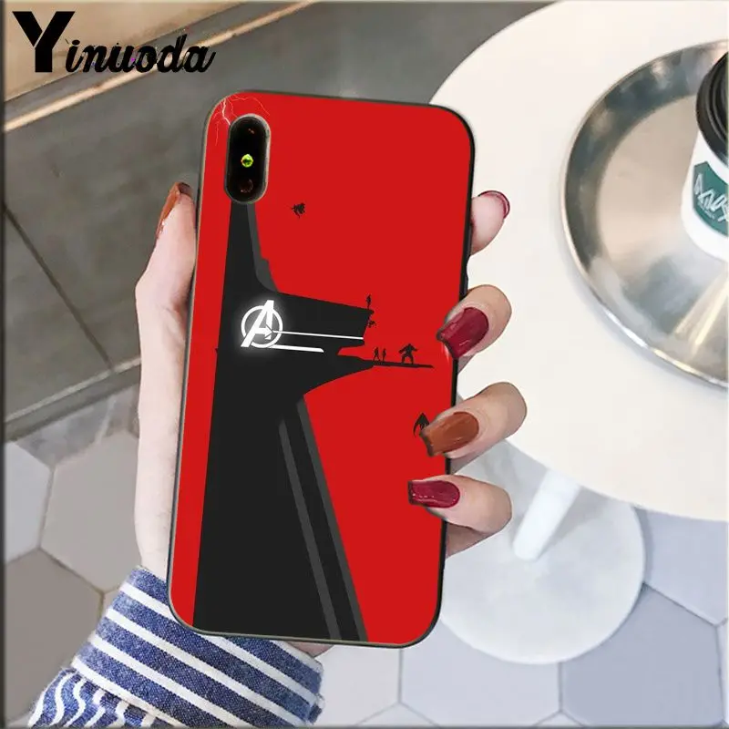 Yinuoda Marvel Мстители Герои комиксы DIY Роскошный Высокий протектор на конце чехол для iPhone 6S 6plus 7plus 8 8Plus X Xs MAX 5 5S XR