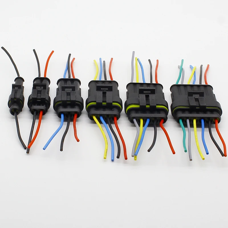 10 компл./лот 1/2/3/4/5/6 Pin Автомобильный Водонепроницаемый Электрический разъем с