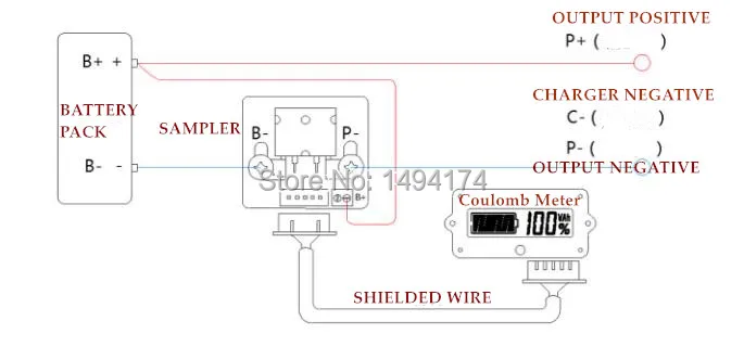 WQScosea Q8S 257 8 80 в 50A 0 1 600Ah ЖК дисплей кулометр Индикатор Универсальный батарея