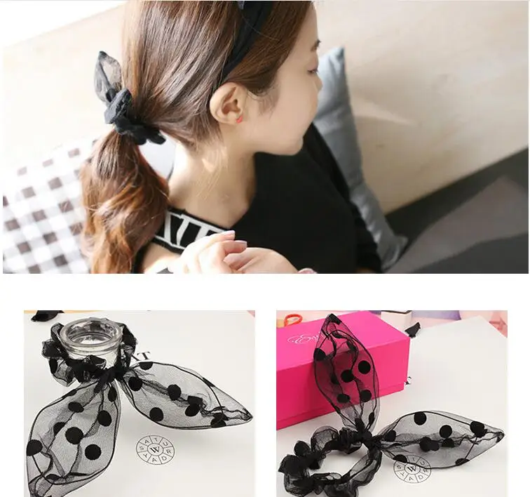 Новое поступление женские кружевные эластичные резинки с кроличьими ушками