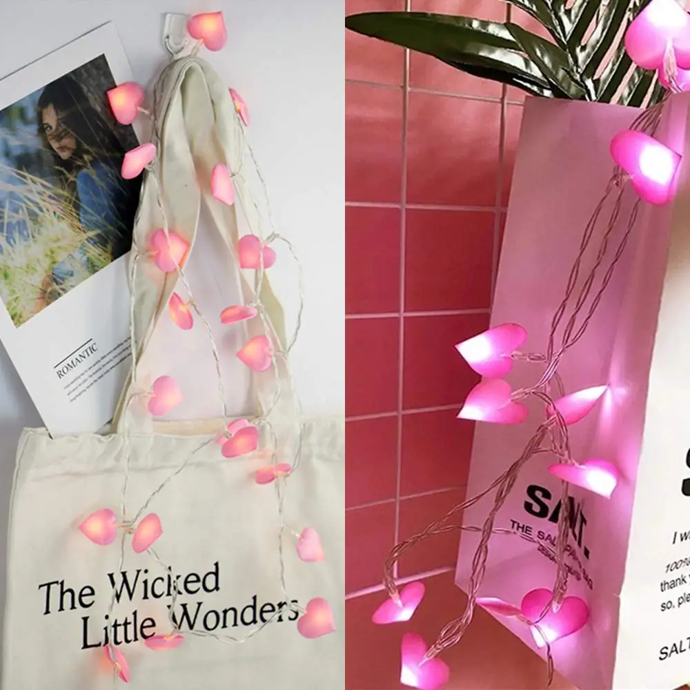 10 светодиодный s 20 светодиодный s 40 светодиодный s Love Heart Свадебный светодиодный Сказочный фонарь Романтические свадебные вечерние гирлянды освещение