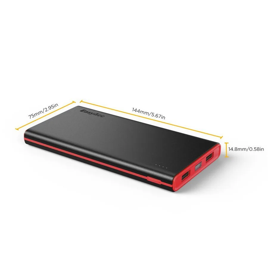 Easyacc10000mAh Мощность power Bank 5 V/3.1A Смарт Выход Комплекты внешних аккумуляторов с