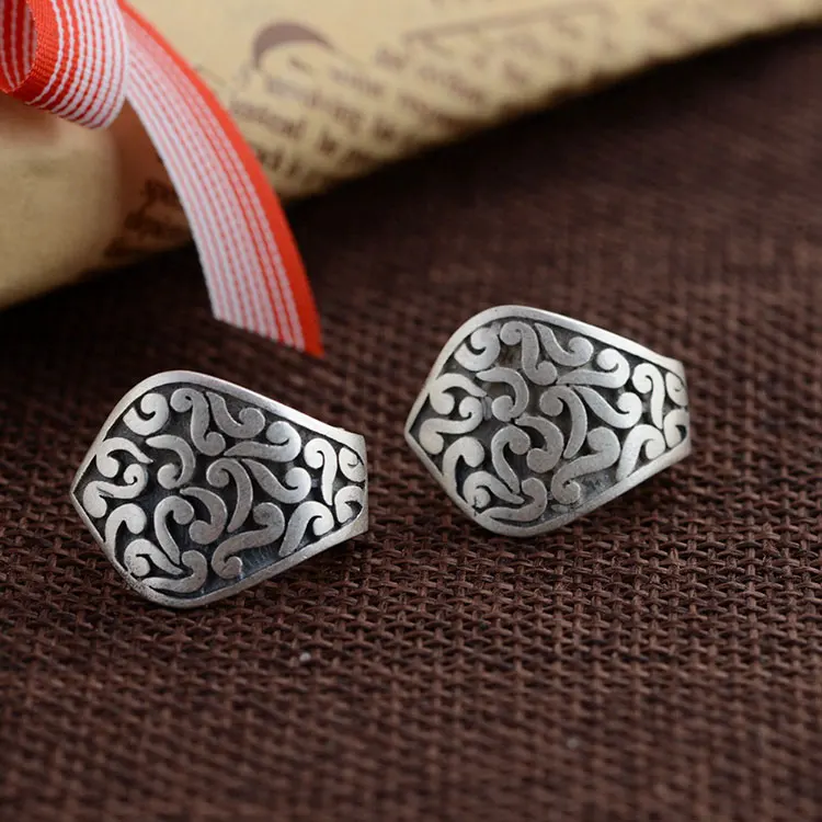 Серьги из серебра 925 для женщин ювелирные изделия Модные Букле д 'Орель S925 серебро лист серьги с узором