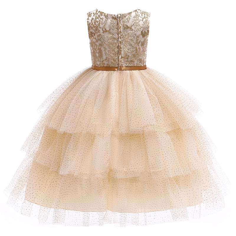 2018 Winter Embroidery Birthday Christmas Dress Girl Party Wedding Kids Dresses For Girls Costume Clothes Princess | Детская одежда и