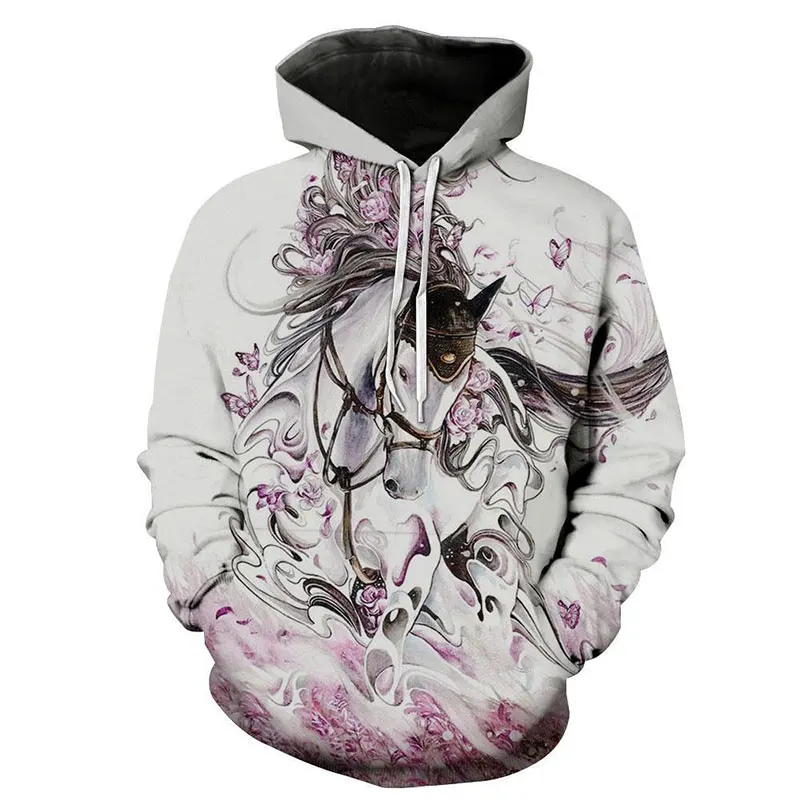 Horse Colorful 02 НОВЫЕ куртки толстовки с 3D принтом Мужская лошадь красочная краска модные хипстерские толстовки с капюшоном унисекс уличные Пуловеры Толстовка Топ - Цвет: Horse Colorful 02