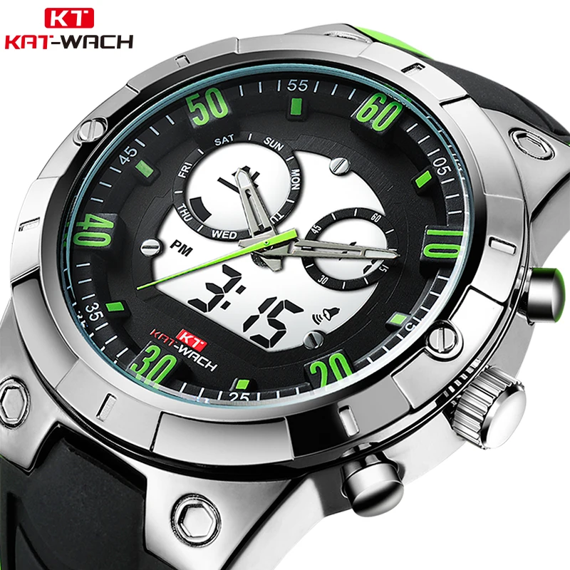 KAT WACH часы мужские спортивные кварцевые Топ люксовый бренд нержавеющая сталь