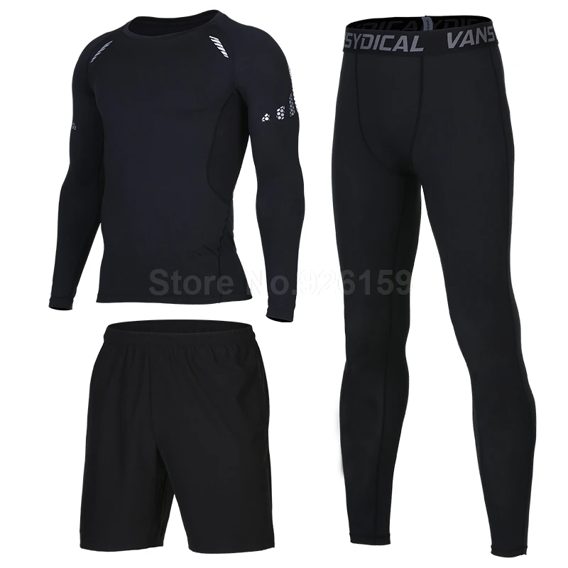 TC1527 Vansydical, мужские спортивные костюмы, костюмы для бега для мужчин, 3 шт., мужские спортивные комплекты, спортивные костюмы для баскетбола, тренировок, бега, тренажерного зала, одежда - Цвет: TC1527