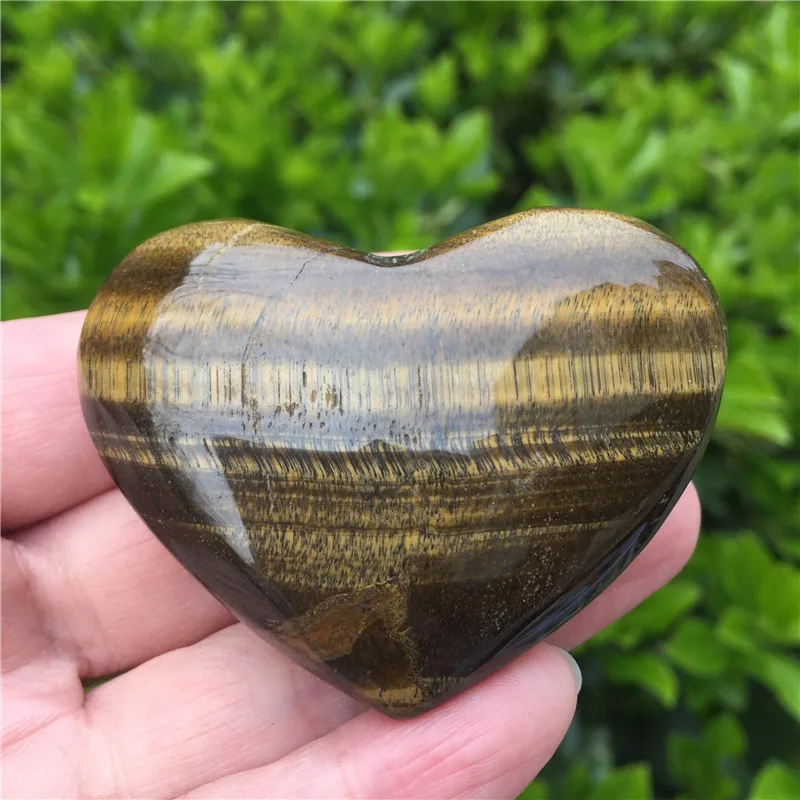 1 шт. натуральный камень тигровый глаз кристалл сердце полированный драгоценный