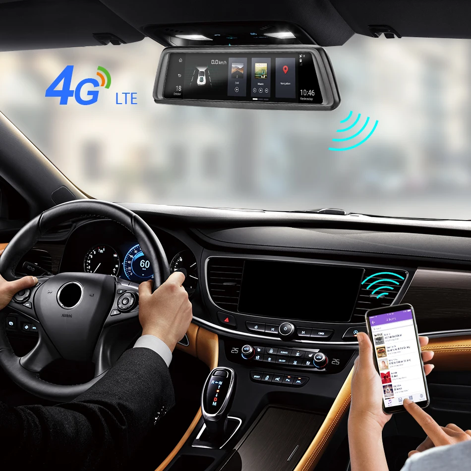 Jansite 4G 1" сенсорный экран dashcam Автомобильный видеорегистратор Android 5,0 gps навигация Автомобильный видеорегистратор Камера в зеркале заднего вида камера автомобиля