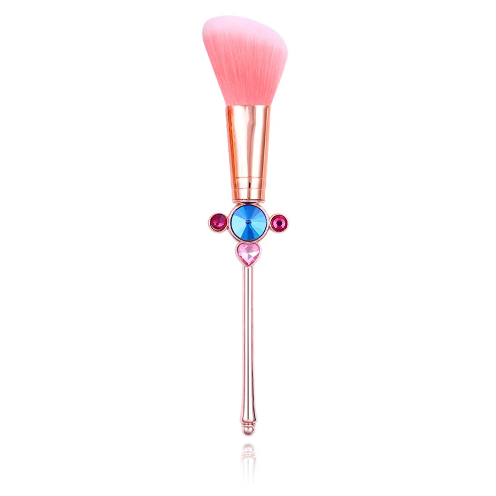 blush brush Классические аниме Сейлор Мун кисти для макияжа с металлической ручкой основа для макияжа пудра Румяна размазывание шейдер многофункциональная кисть инструмент для красоты - Handle Color: blush brush