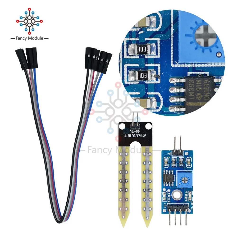 Модуль обнаружения почвы гигрометр датчик влажности зонды для Arduino 3 в-5 в