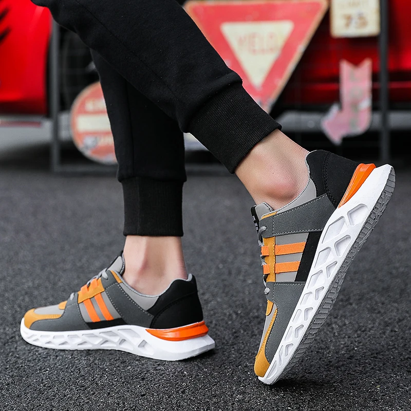 2019 New Arrival Men Running Shoes Outdoor Walking Sneakers Lace-up Athletic Trainers Jogging Footwear Zapatillas Homme | Спорт и