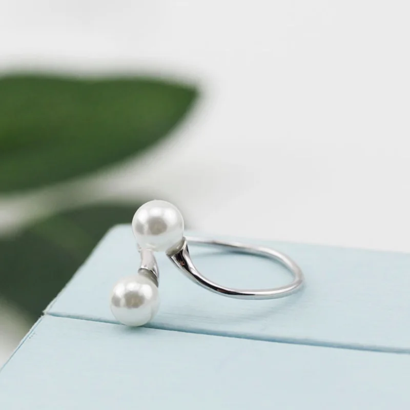 Кольцо с двойными бусинами открытое в воде искусственное кольцо ювелирные