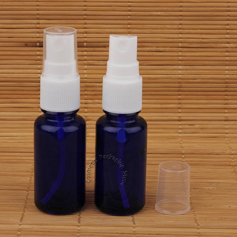 10 шт./лот 30 мл пустая синяя стеклянная бутылка эфирного масла 1 унций белая крышка