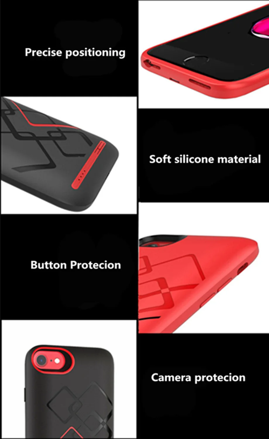 Чехол для телефона с перезаряжаемой батареей зарядное устройство IPhone 6/7 /6plus/7plus