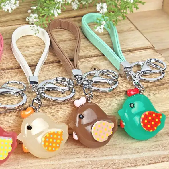 Милые Акриловые Чик кольцо для ключей и брелок Мода заполнять хлопка мультфильм
