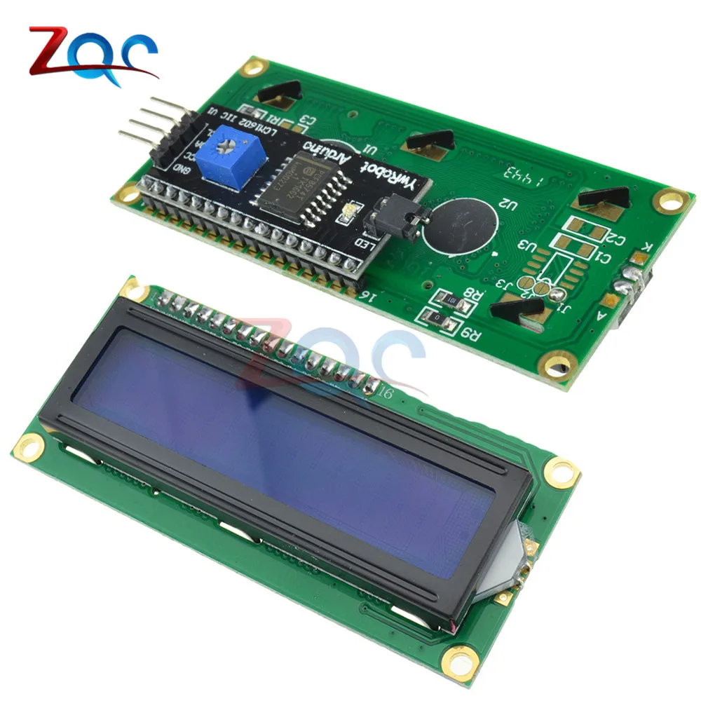 ЖК дисплей IIC/I2C 1602 модуль дисплея I2C синий желтый с подсветкой 5 В для Arduino UNO R3