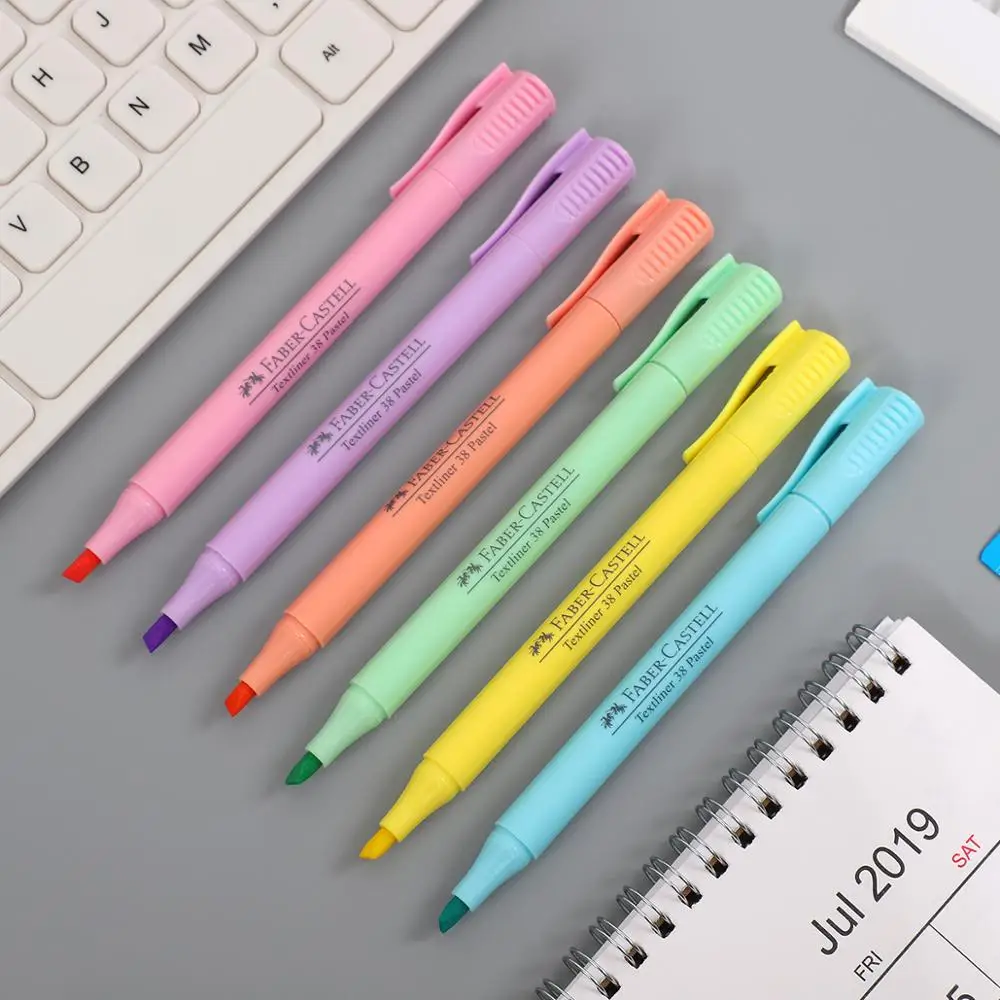 6 шт./8 шт./компл. faber castell цветные Ручки Маркеры текстовые ручки флуоресцентные