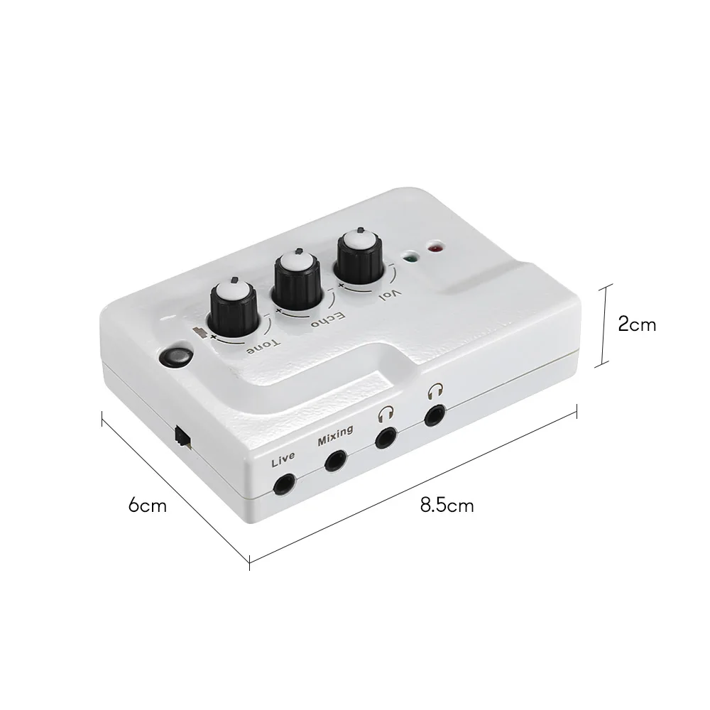 External Audio Mixing Sound Card Interface Network Online Singing Device Built-in Rechargeable Battery | Спорт и развлечения