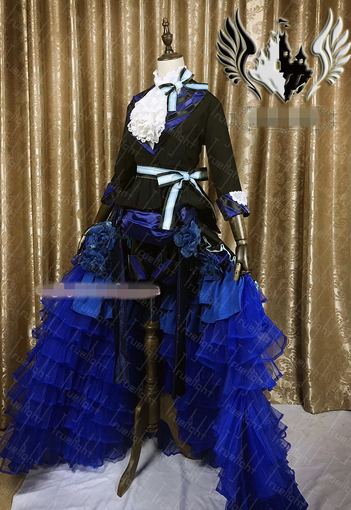 Ciel Black Butler Аниме Косплей Phantomhive Костюм ciel синий павлин иллюстрация версия hwlloween