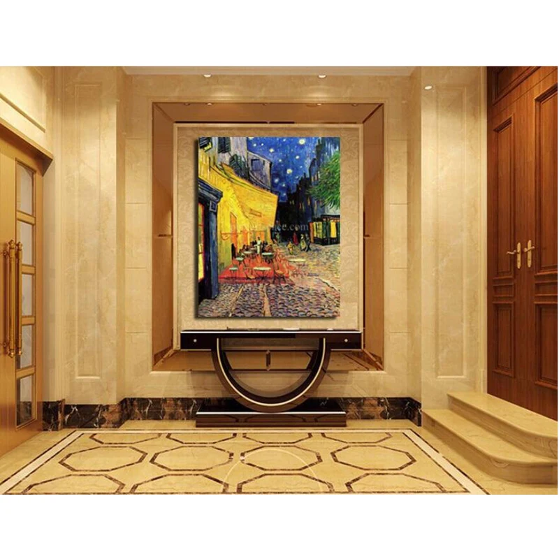 Ручная роспись Современная абстрактная картина маслом Репродукция кафе терраса