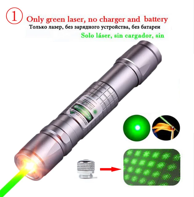 Silver laser a lamp Мощная зеленая лазерная 303 лазерная указка 10000 м 5 мВт зеленый повесить типа открытый междугородной лазерный прицел мощный Звездное головы горящая спичка - Цвет: Silver laser a lamp