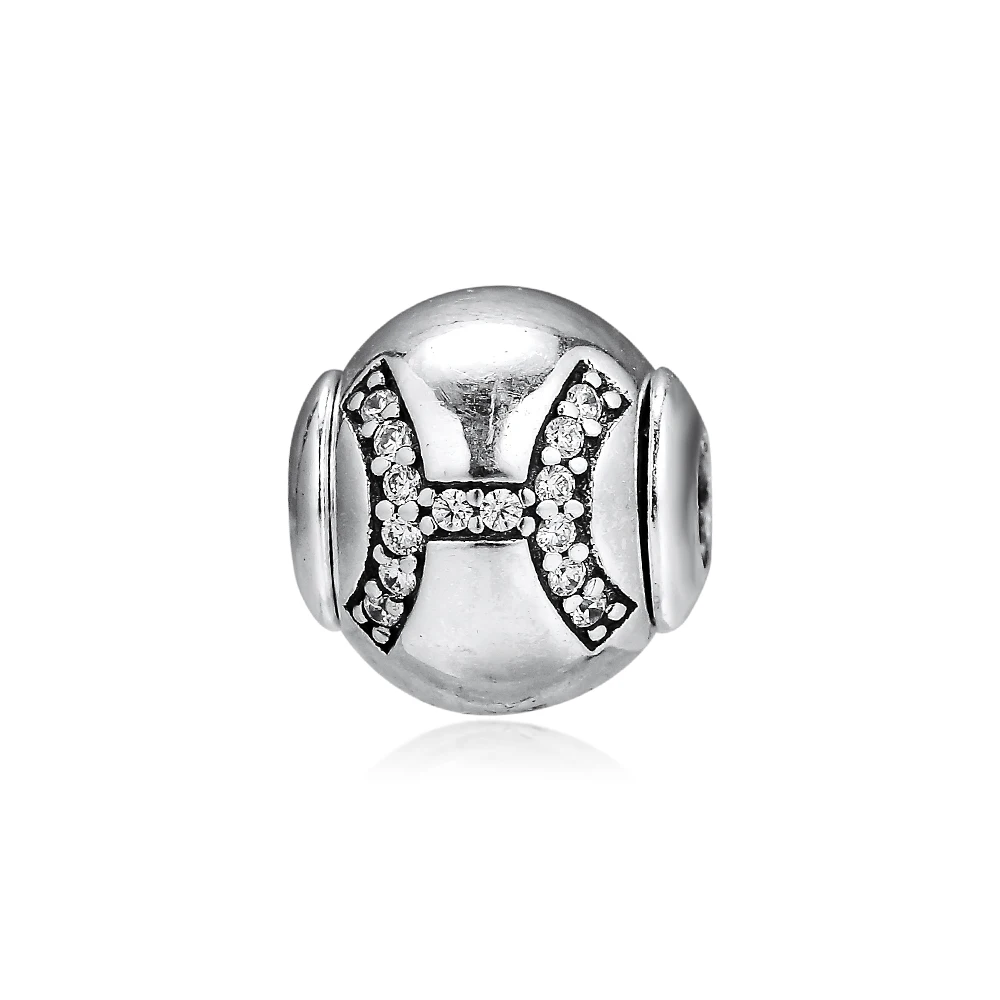 

3 MM Essence Beads 925 Sterling Silver Pisces Charm Fits for 3 mm Bracelets Pendant Necklace Original Silver Jewelry