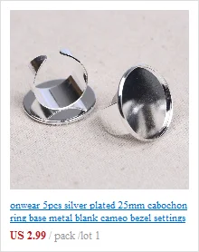 Onwear 10 шт. 12 мм dis Регулируемые заготовки для колец из нержавеющей стали diy установка основы для изготовления колец