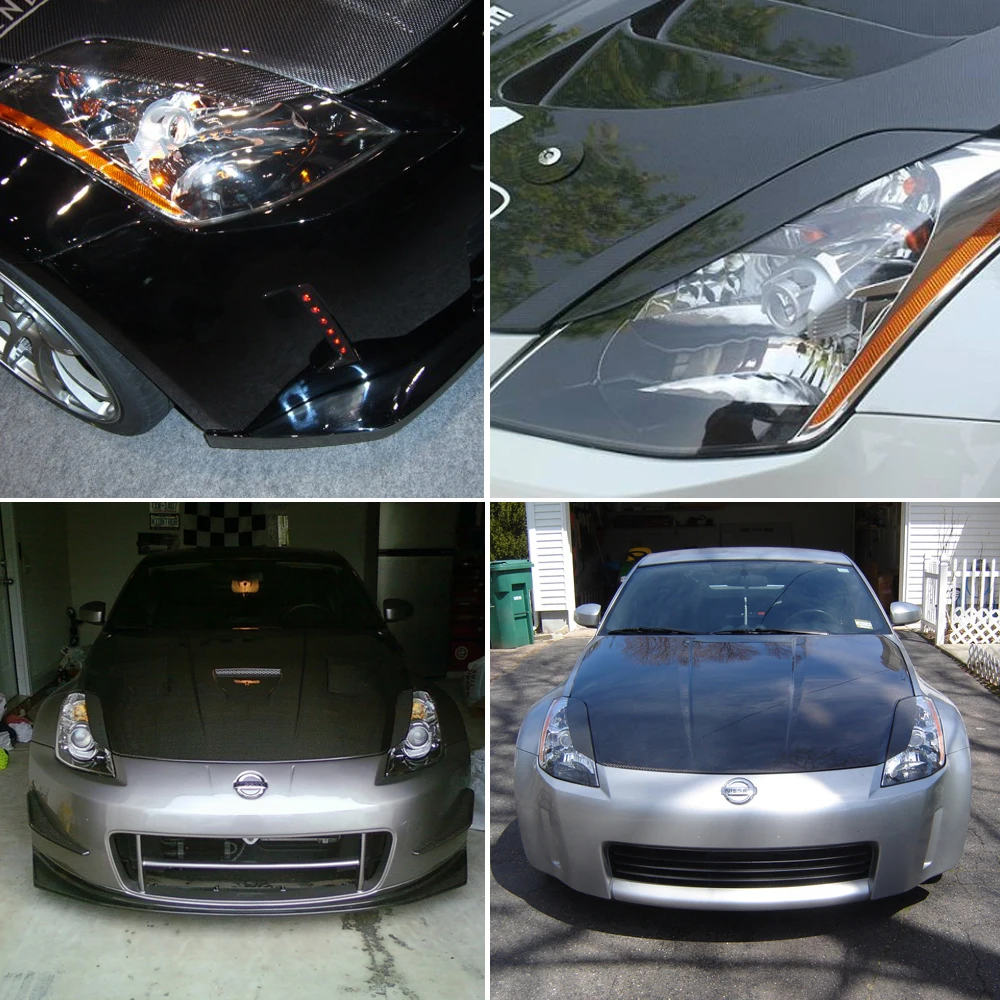 Runmade углеродное волокно крышка фары век бровей для Nissan 350Z Z33 2003-2009 | Автомобили и