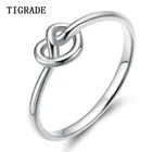 Tigrade Настоящее чистое серебро 925 пробы кольцо с узором Простые Кольца для суставов палец для женщин свадебный подарок на день Святого Валентина bague argent 925 femme