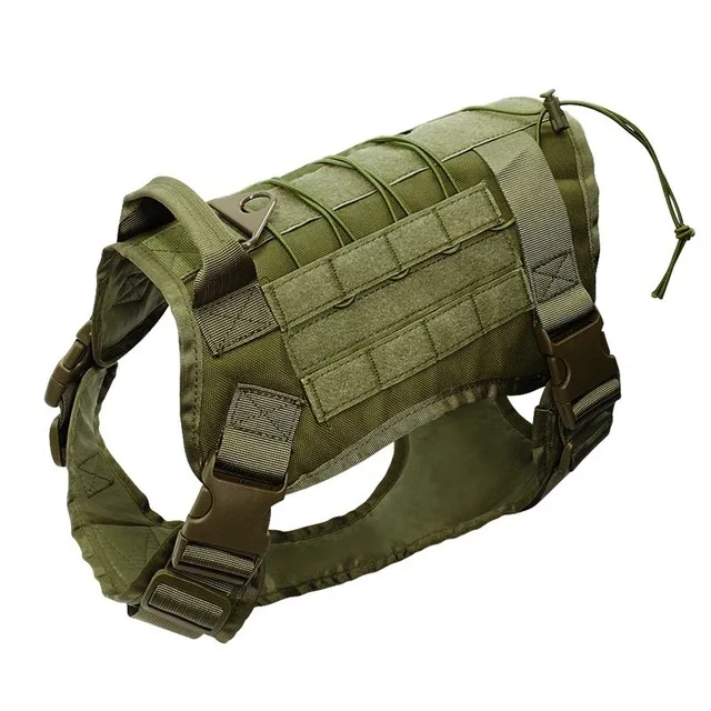 Army Green Тактический собака жгут тренировочная безрукавка военные K9 Водонепроницаемость жгут с Съемная сумка Молли/Патчи для больших собак - Цвет: Army Green