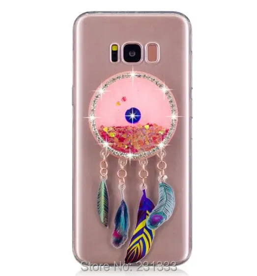 Diamond Liquid Quicksand Soft TPU Case For Huawei P8 LITE 2017 P9 P10 PLUS Y3 Y5 Y6 II Honor 8 LG G6 Feather Cover Skin 100pcs |
