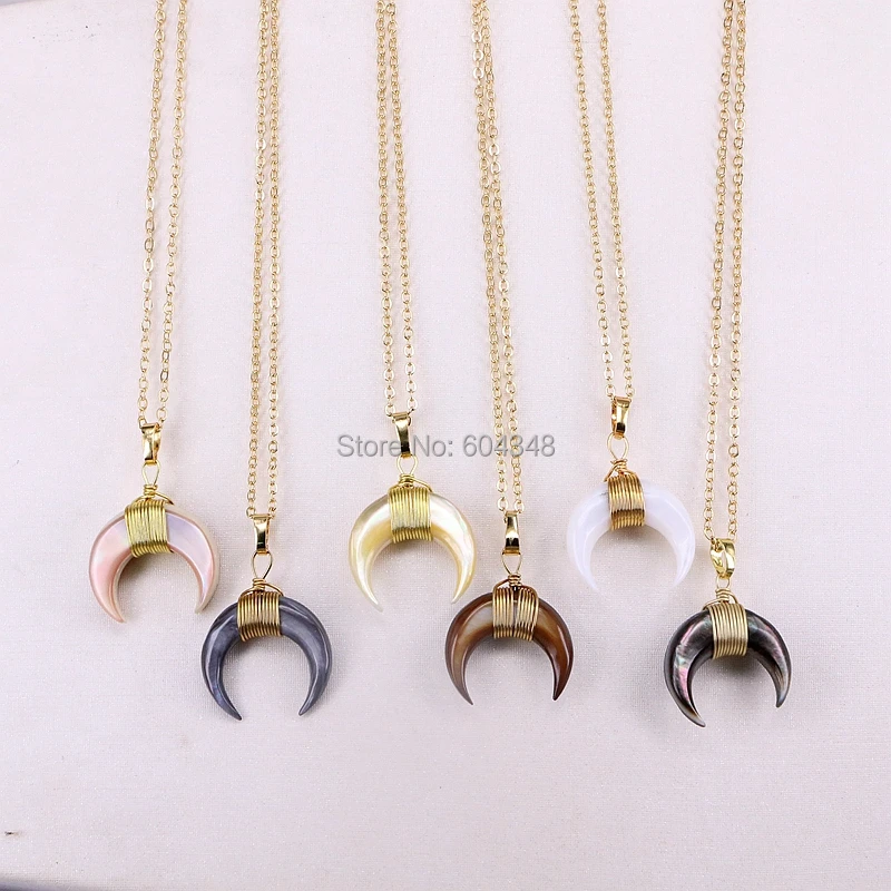 Ожерелье в форме Луны 5 нитей|moon necklace|pendant with chainnecklace moon |