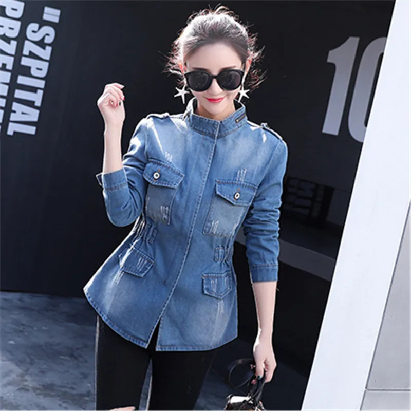 Винтажные джинсы куртка женское базовое пальто осень новое Harajuku Женский размера