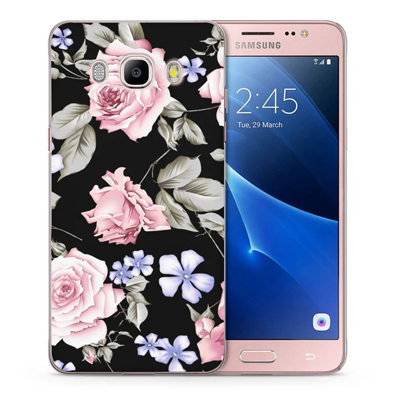 Чехол для Samsung Galaxy A3 A5 2016 2017 prime J1 J2 J3 J5 J7 TPU цветной мягкий чехол с цветочным