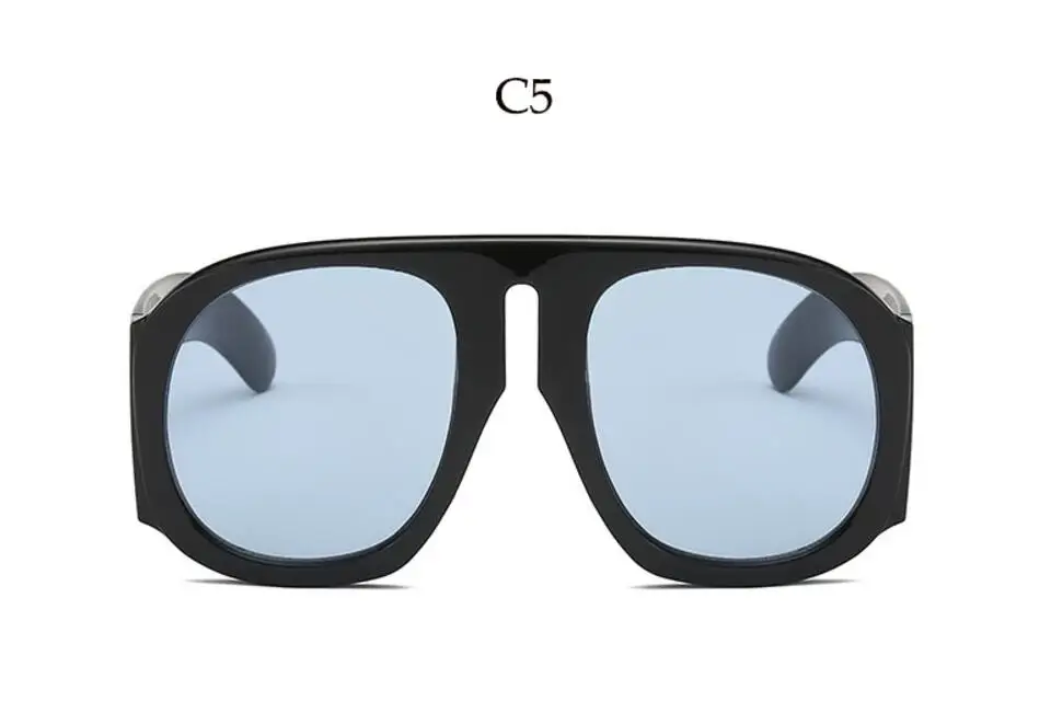 C5 black blue Женские крупные солнцезащитные очки винтажная, брендовая, дизайнерская большие солнцезащитные очки женские солнцезащитные очки градиентные солнцезащитные очки Oculos Gafas - Цвет линз: C5 black blue