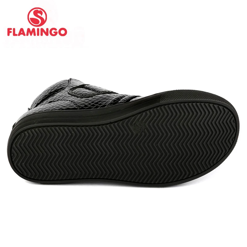 Осенние фетровые высококачественные красные и черные детские ботинки с фламинго