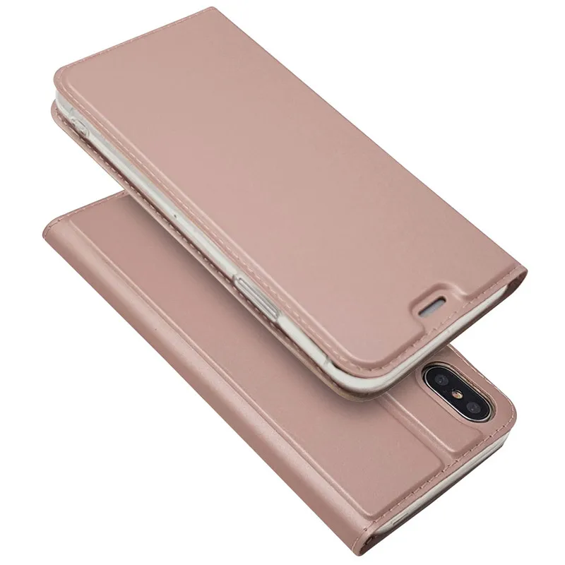 Кожаный флип-чехол PDGB для Xiaomi mi 9 8 Lite A1 A2 5X 6X mi x 2 2S Note 3 7 Red mi 6A 6 Pro Роскошный чехол-книжка - Цвет: RoseGold