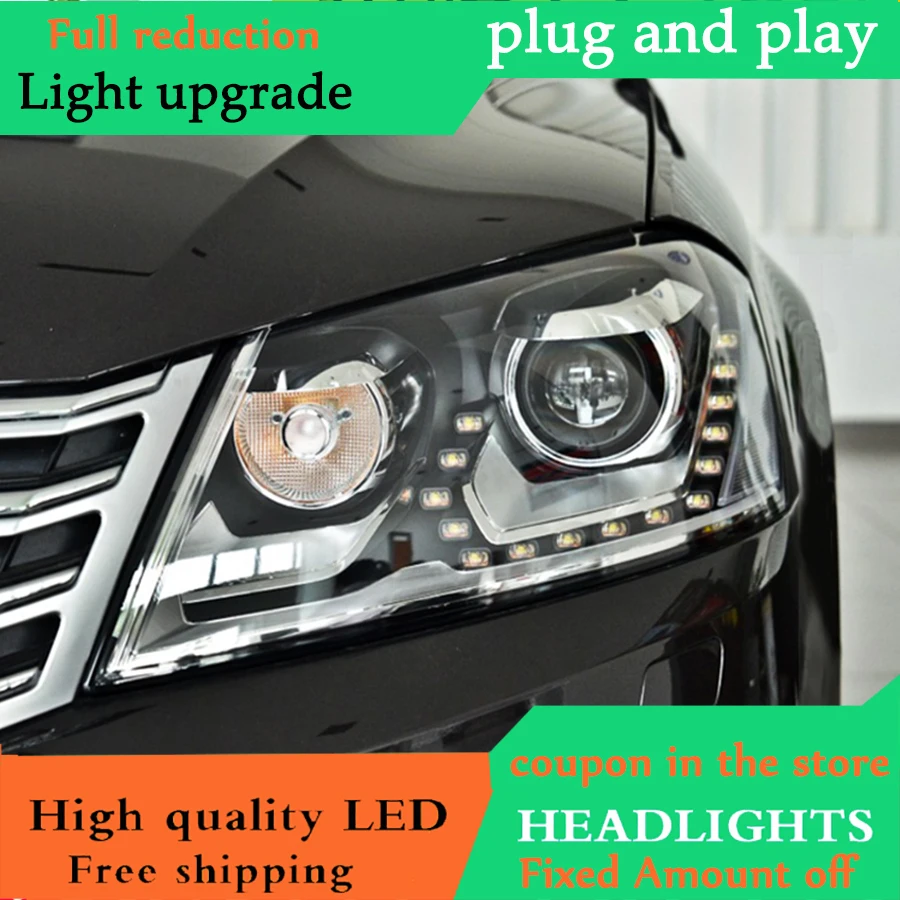 Автомобильный Стайлинг для Европы VW Passat фары 2012-2015 евро светодиодный фар DRL