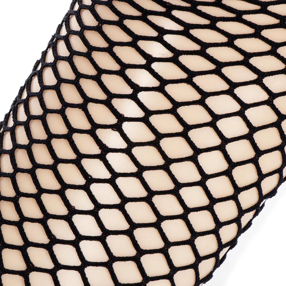 Модные женские ажурные носки с кружевным бантом украшенные жемчугом