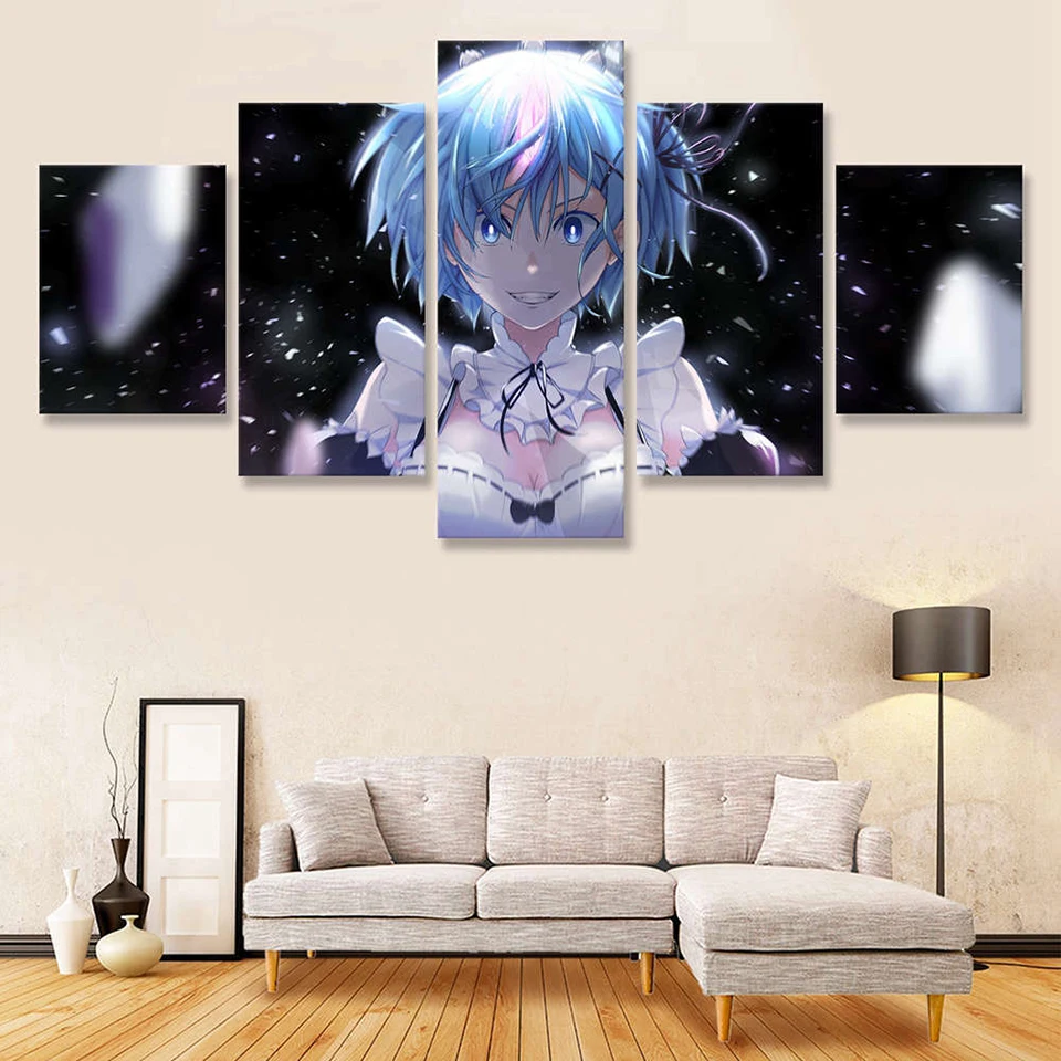 

Canvas Wall Art HD Print Poster Home Decoration 5 Pieces Rem Animation Painting Modern For Living Room Modular Picture Framework