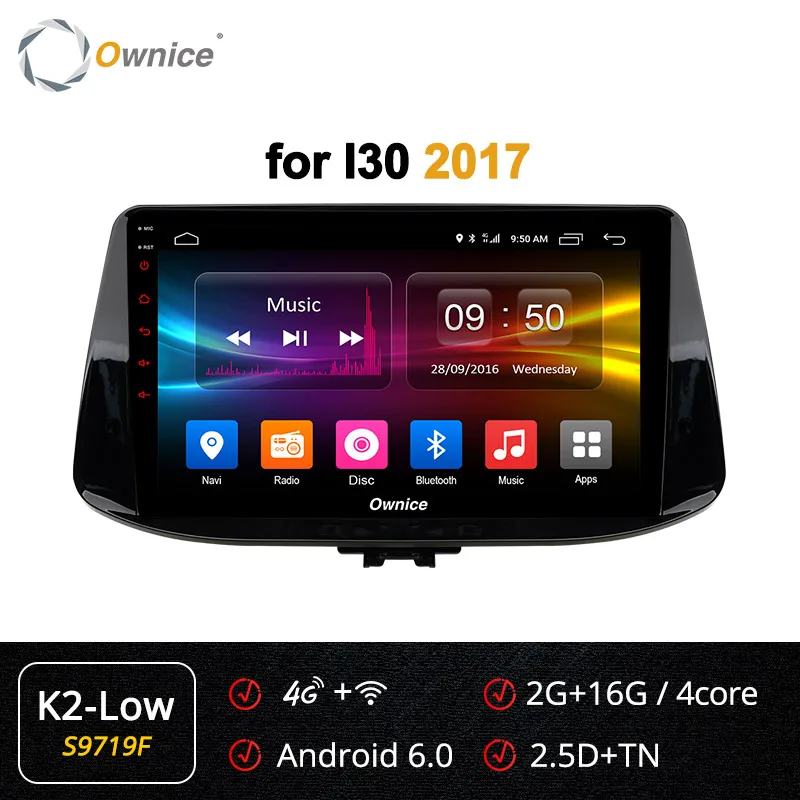S9719 K2-Low Ownice K1 K2 K3 K5 K6 DSP 360 panorama Android 9,0 Octa 8 ядерный для hyundai i30 автомобильный dvd-плеер Navi gps радио 4G LTE - Color: S9719 K2-Low