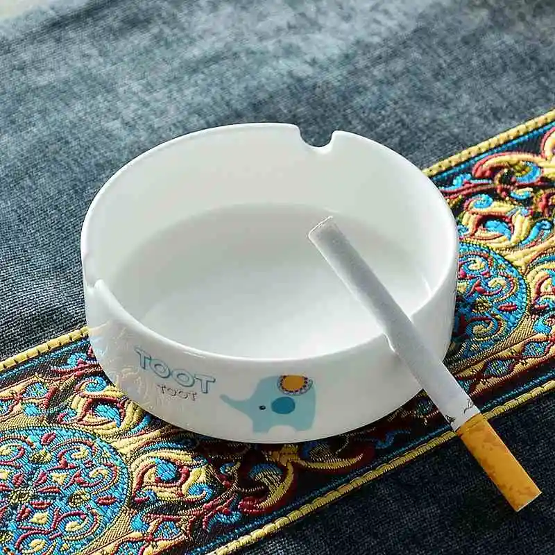 Пепельница из настоящего костяного фарфора пепельницы для автомобиля с милыми