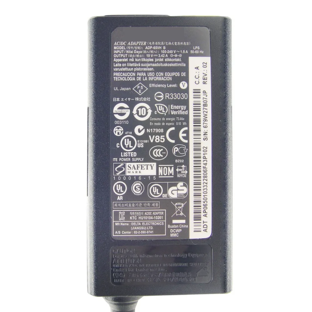 RongTop Мощность адаптер ADP 65VH B 19V 3.42A 5 5*1 7 мм 65 Вт DELTA ноутбук Зарядное устройство для