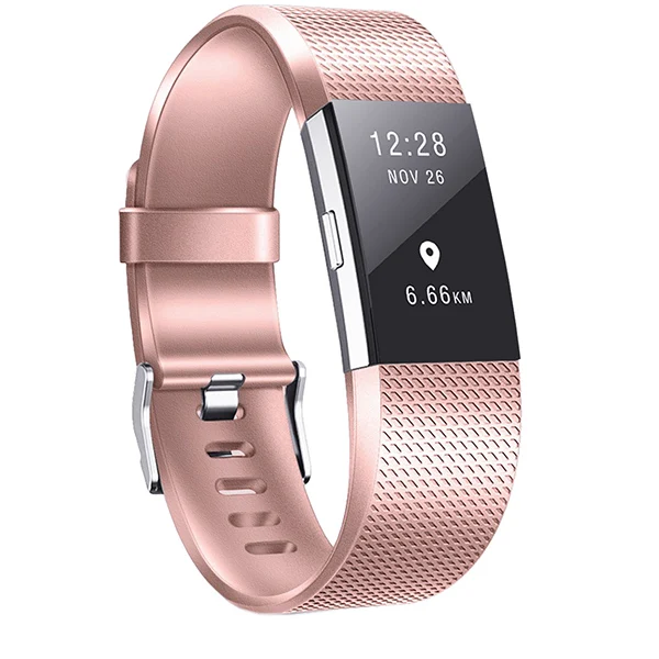 Розовое золото Baaletc браслет для умных часов Ремешки для Smartwatch Charge 2 Rose Rold/серебряный ремешок для Fitbit Charge2 Smartwatch Браслеты Аксессуары - Цвет: Розовое золото