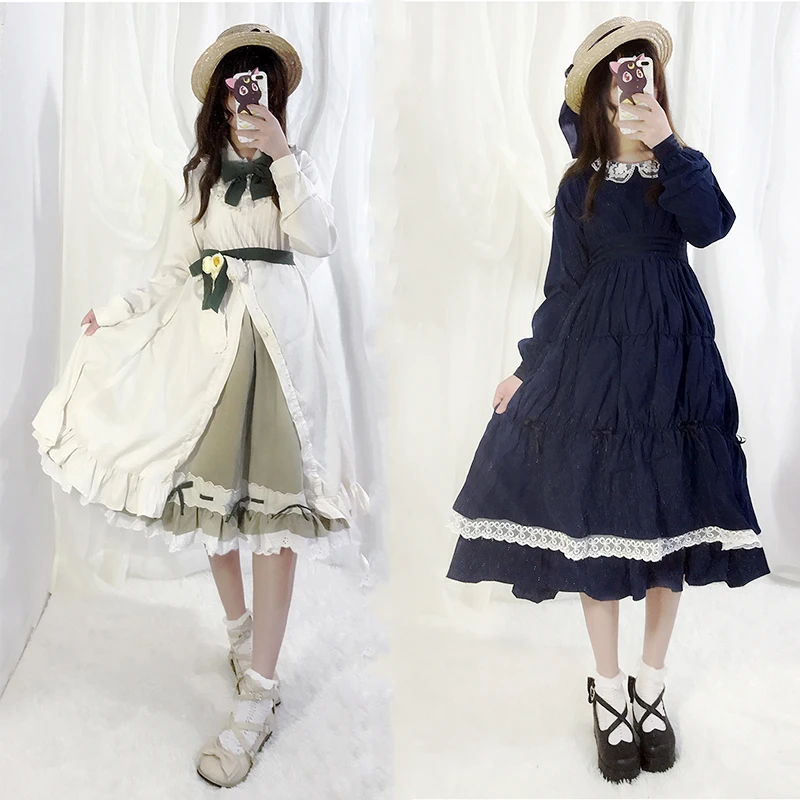 Японское аниме cos Saturna платье лолиты Tomoyo карнавальный костюм Kawaii бант оборки