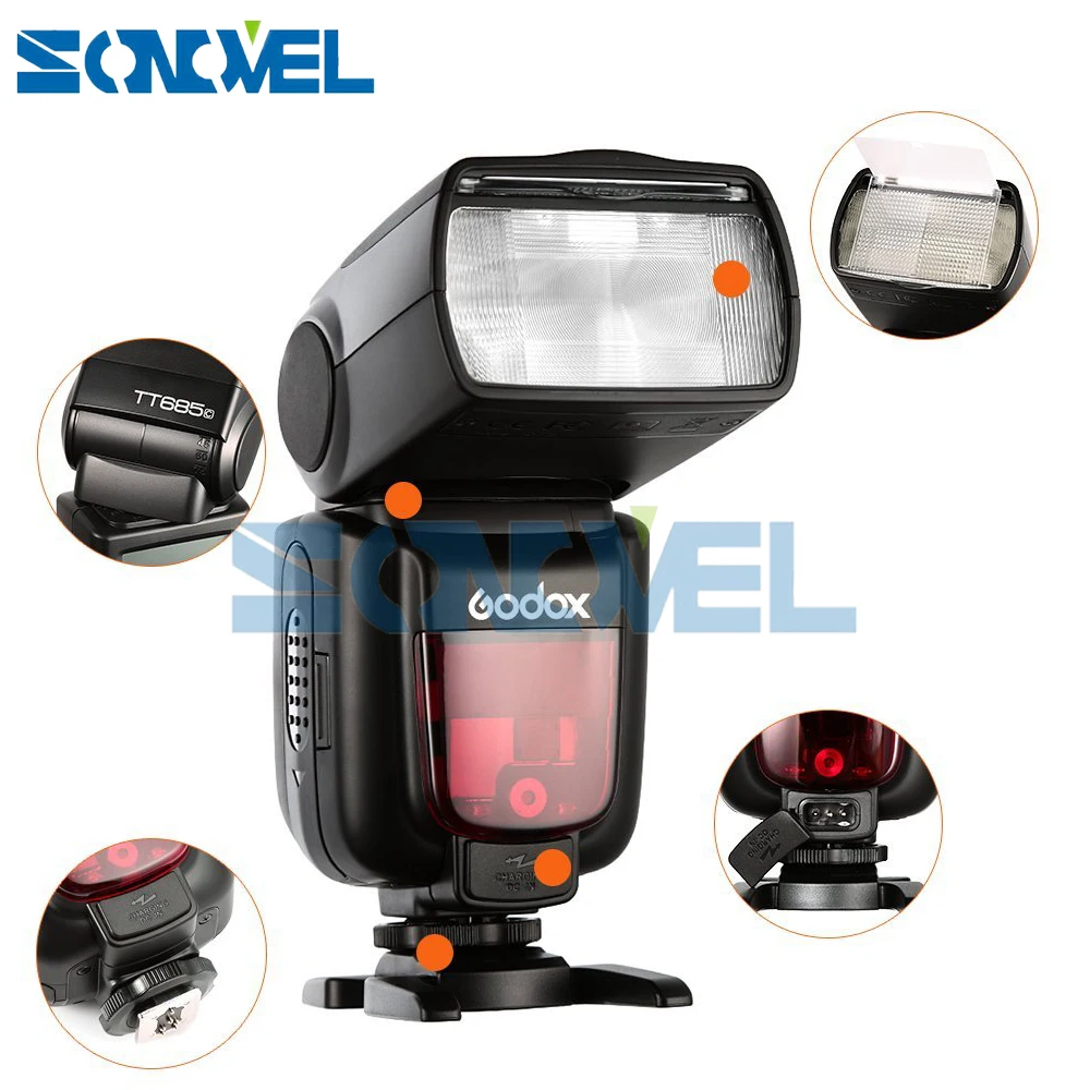 Вспышка для камеры 2x GODOX Φ TT685C скорость вспышки lite 2 4 ГГц высокоскоростной
